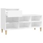 Mueble zapatero madera contrachapada blanco 102x36x60 cm de vidaXL, Zapateros y organizadores de calzado - Ref: Foro24-821204...