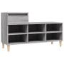 Shoe cabinet made of gray Sonoma plywood wood 102x36x60 cm by vidaXL, Shoe racks and shoe organizers - Ref: Foro24-821210, Pr...