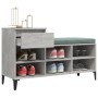 Mueble zapatero madera contrachapada gris hormigón 102x36x60 cm de vidaXL, Zapateros y organizadores de calzado - Ref: Foro24...