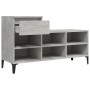 Mueble zapatero madera contrachapada gris hormigón 102x36x60 cm de vidaXL, Zapateros y organizadores de calzado - Ref: Foro24...