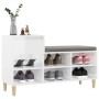 Mueble zapatero madera contrachapada blanco brillo 102x36x60 cm de vidaXL, Zapateros y organizadores de calzado - Ref: Foro24...