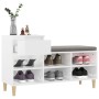 Mueble zapatero madera contrachapada blanco brillo 102x36x60 cm de vidaXL, Zapateros y organizadores de calzado - Ref: Foro24...