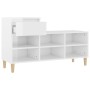 Mueble zapatero madera contrachapada blanco brillo 102x36x60 cm de vidaXL, Zapateros y organizadores de calzado - Ref: Foro24...