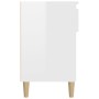 Mueble zapatero madera contrachapada blanco brillo 102x36x60 cm de vidaXL, Zapateros y organizadores de calzado - Ref: Foro24...