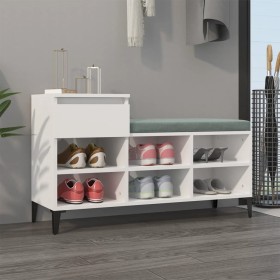 Shoe cabinet made of white glossy plywood, 102x36x60 cm by vidaXL, Shoe racks and shoe organizers - Ref: Foro24-821214, Price...