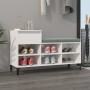 Mueble zapatero madera contrachapada blanco brillo 102x36x60 cm de vidaXL, Zapateros y organizadores de calzado - Ref: Foro24...