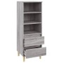 Aparador alto madera contrachapada gris Sonoma 40x36x110 cm de vidaXL, Aparadores - Ref: Foro24-821242, Precio: 60,99 €, Desc...