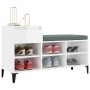 Shoe cabinet made of white glossy plywood, 102x36x60 cm by vidaXL, Shoe racks and shoe organizers - Ref: Foro24-821214, Price...