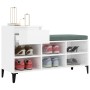 Shoe cabinet made of white glossy plywood, 102x36x60 cm by vidaXL, Shoe racks and shoe organizers - Ref: Foro24-821214, Price...