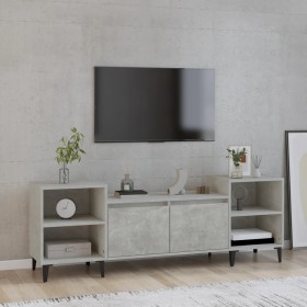 Concrete gray plywood TV cabinet 160x35x55 cm by vidaXL, TV Furniture - Ref: Foro24-821200, Price: 89,99 €, Discount: %