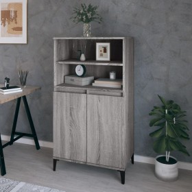 Hohes Sideboard aus Sperrholz in Sonoma-Grau, 60 x 36 x 110 cm von vidaXL, Sideboards - Ref: Foro24-821234, Preis: 102,66 €, ...