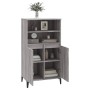 Tall Sonoma Gray Plywood Sideboard 60x36x110 cm by vidaXL, Sideboards - Ref: Foro24-821234, Price: 102,99 €, Discount: %