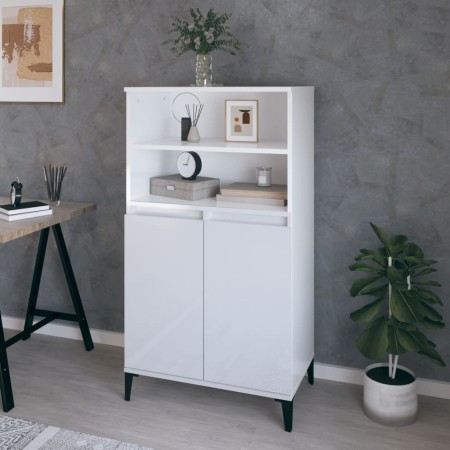 High glossy white plywood sideboard 60x36x110 cm by vidaXL, Sideboards - Ref: Foro24-821230, Price: 107,58 €, Discount: %