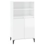 High glossy white plywood sideboard 60x36x110 cm by vidaXL, Sideboards - Ref: Foro24-821230, Price: 107,58 €, Discount: %