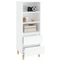 Tall plywood white gloss sideboard 40x36x110 cm by vidaXL, Sideboards - Ref: Foro24-821238, Price: 79,48 €, Discount: %