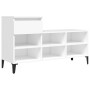 Mueble zapatero madera contrachapada blanco 102x36x60 cm de vidaXL, Zapateros y organizadores de calzado - Ref: Foro24-821212...