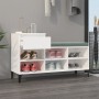 Mueble zapatero madera contrachapada blanco 102x36x60 cm de vidaXL, Zapateros y organizadores de calzado - Ref: Foro24-821212...