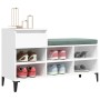 Mueble zapatero madera contrachapada blanco 102x36x60 cm de vidaXL, Zapateros y organizadores de calzado - Ref: Foro24-821212...