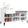 Mueble zapatero madera contrachapada blanco 102x36x60 cm de vidaXL, Zapateros y organizadores de calzado - Ref: Foro24-821212...