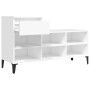 Mueble zapatero madera contrachapada blanco 102x36x60 cm de vidaXL, Zapateros y organizadores de calzado - Ref: Foro24-821212...