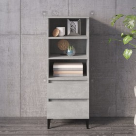 Aparador alto madera contrachapada gris hormigón 40x36x110 cm de vidaXL, Aparadores - Ref: Foro24-821248, Precio: 64,99 €, De...