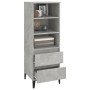 Aparador alto madera contrachapada gris hormigón 40x36x110 cm de vidaXL, Aparadores - Ref: Foro24-821248, Precio: 65,82 €, De...