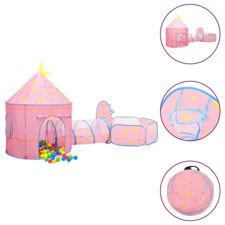 Pink children's play tent 301x120x128 cm by vidaXL, Play tents and tunnels - Ref: Foro24-93677, Price: 50,06 €, Discount: %