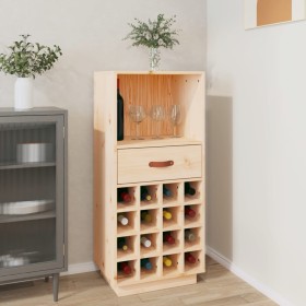 Solid pine wood wine rack 45x34x100 cm by vidaXL, Wine and liquor cabinets - Ref: Foro24-821532, Price: 80,99 €, Discount: %