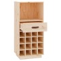 Botellero de madera maciza de pino 45x34x100 cm de vidaXL, Armarios para vino y licores - Ref: Foro24-821532, Precio: 80,34 €...