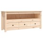 Solid pine wood TV stand 114x35x52 cm by vidaXL, TV Furniture - Ref: Foro24-821502, Price: 101,10 €, Discount: %