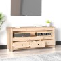 Mueble de TV de madera maciza de pino 114x35x52 cm de vidaXL, Muebles TV - Ref: Foro24-821502, Precio: 116,99 €, Descuento: %