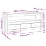 TV-Schrank aus massivem Kiefernholz 114x35x52 cm von vidaXL, TV-Möbel - Ref: Foro24-821502, Preis: 101,10 €, Rabatt: %