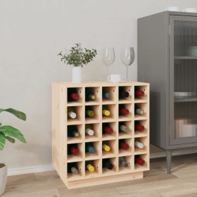 Solid pine wood wine rack 55.5x34x61 cm by vidaXL, Wine and liquor cabinets - Ref: Foro24-821527, Price: 76,99 €, Discount: %