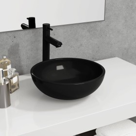 Lavabo de vidrio templado negro 35x12 cm de vidaXL, Lavabos - Ref: Foro24-345246, Precio: 47,14 €, Descuento: %