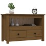 Solid pine wood TV stand in honey brown color, 79x35x52 cm by vidaXL, TV Furniture - Ref: Foro24-821500, Price: 93,09 €, Disc...