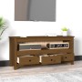 Honey brown solid pine wood TV cabinet 114x35x52 cm by vidaXL, TV Furniture - Ref: Foro24-821505, Price: 87,70 €, Discount: %