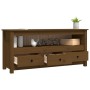 Honey brown solid pine wood TV cabinet 114x35x52 cm by vidaXL, TV Furniture - Ref: Foro24-821505, Price: 87,70 €, Discount: %