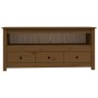 Honey brown solid pine wood TV cabinet 114x35x52 cm by vidaXL, TV Furniture - Ref: Foro24-821505, Price: 87,70 €, Discount: %