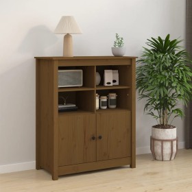 Honey brown solid pine wood sideboard 83x41.5x100 cm by vidaXL, Sideboards - Ref: Foro24-821515, Price: 110,03 €, Discount: %