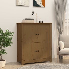 Honey brown solid pine wood sideboard 83x41.5x100 cm by vidaXL, Sideboards - Ref: Foro24-821510, Price: 113,07 €, Discount: %