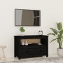 Mueble de TV de madera maciza de pino negro 79x35x52 cm de vidaXL, Muebles TV - Ref: Foro24-821501, Precio: 93,16 €, Descuent...