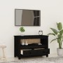 Mueble de TV de madera maciza de pino negro 79x35x52 cm de vidaXL, Muebles TV - Ref: Foro24-821501, Precio: 93,16 €, Descuent...