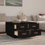 Solid black pine wood coffee table 80x80x45 cm by vidaXL, Coffee table - Ref: Foro24-821521, Price: 156,99 €, Discount: %