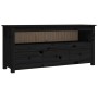 Mueble de TV de madera maciza de pino negro 114x35x52 cm de vidaXL, Muebles TV - Ref: Foro24-821506, Precio: 113,35 €, Descue...