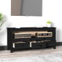 Mueble de TV de madera maciza de pino negro 114x35x52 cm de vidaXL, Muebles TV - Ref: Foro24-821506, Precio: 113,35 €, Descue...