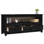 Mueble de TV de madera maciza de pino negro 114x35x52 cm de vidaXL, Muebles TV - Ref: Foro24-821506, Precio: 113,35 €, Descue...