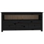 Mueble de TV de madera maciza de pino negro 114x35x52 cm de vidaXL, Muebles TV - Ref: Foro24-821506, Precio: 113,35 €, Descue...