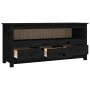 Mueble de TV de madera maciza de pino negro 114x35x52 cm de vidaXL, Muebles TV - Ref: Foro24-821506, Precio: 113,35 €, Descue...