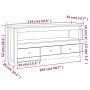 Massiver TV-Schrank aus schwarzem Kiefernholz, 114 x 35 x 52 cm von vidaXL, TV-Möbel - Ref: Foro24-821506, Preis: 113,35 €, R...