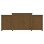 Aparador de madera maciza de pino marrón miel 164x37x68 cm de vidaXL, Aparadores - Ref: Foro24-821495, Precio: 212,99 €, Desc...